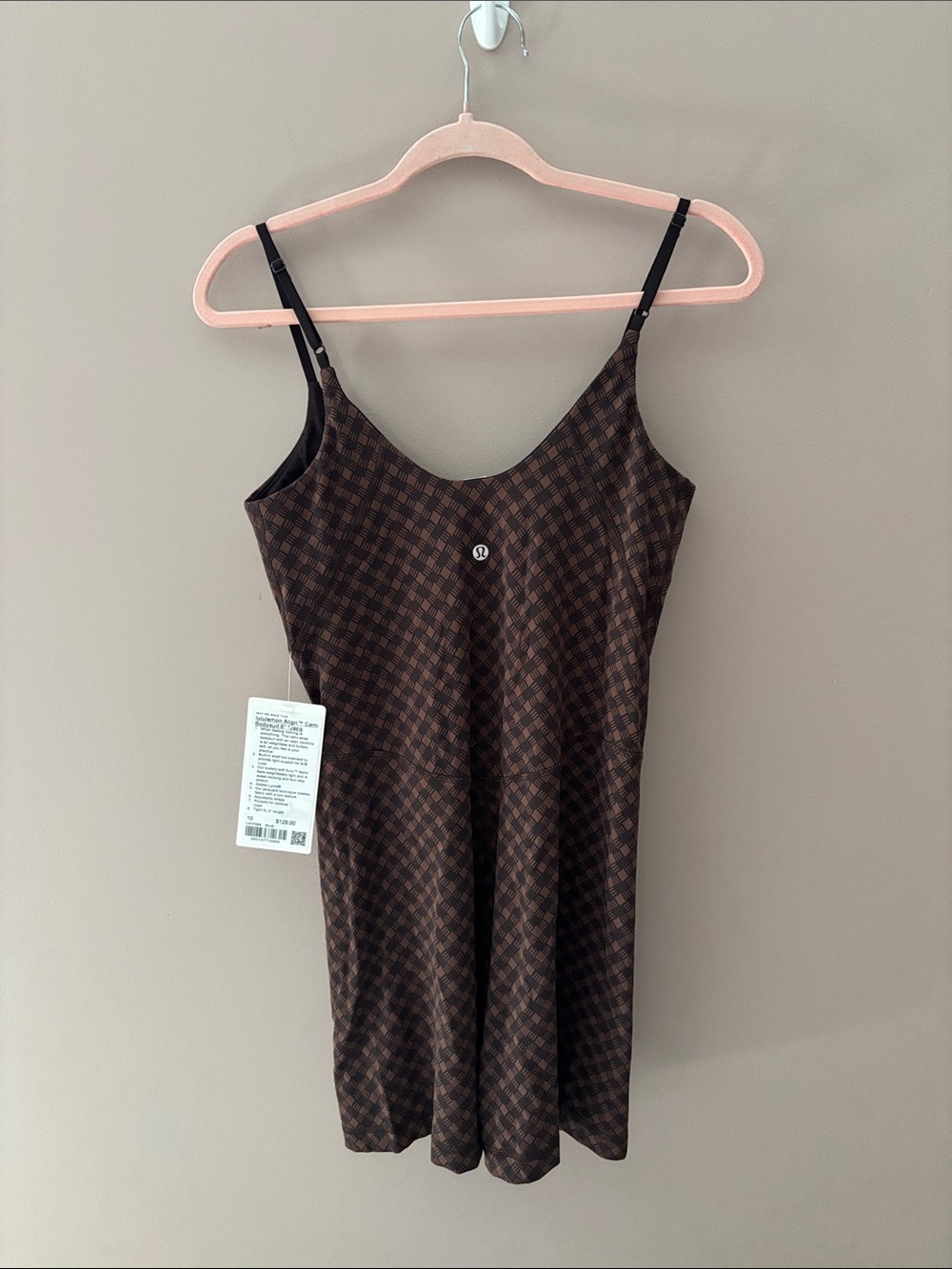 LULULEMON ALIGN CAMI BODYSUIT 6” *Jacq in SQUARE HEART JAVA/SEQUOIA SZ 10 NWT - Picture 5 of 8